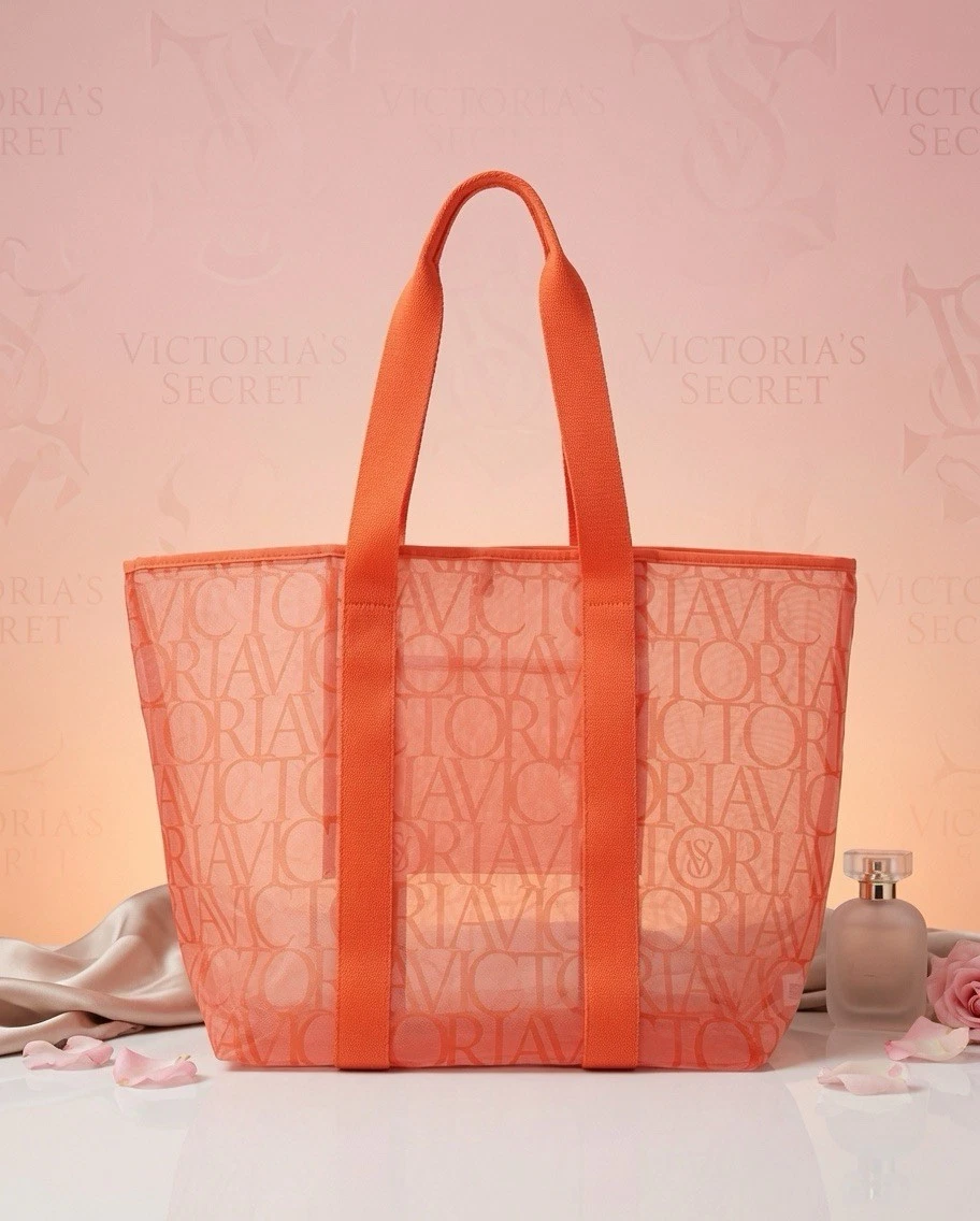 VICTORIA’S SECRET Mesh Large Beach Tote Orange