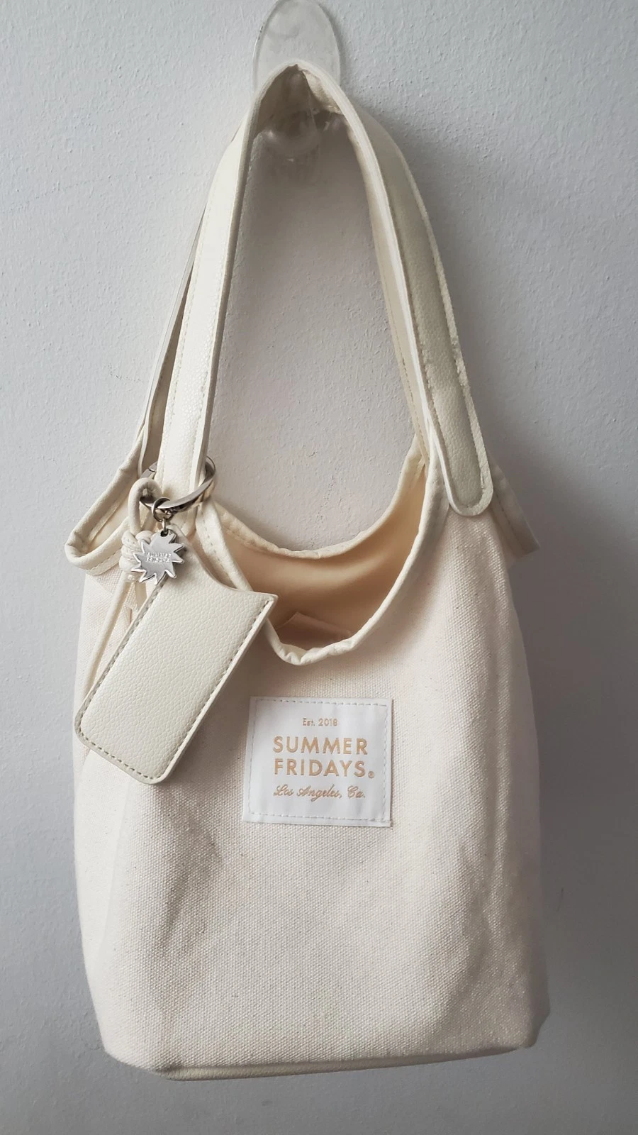 Summer Fridays Sunlit Vanilla Mini Tote Bag , Keychain pouch and Scarf