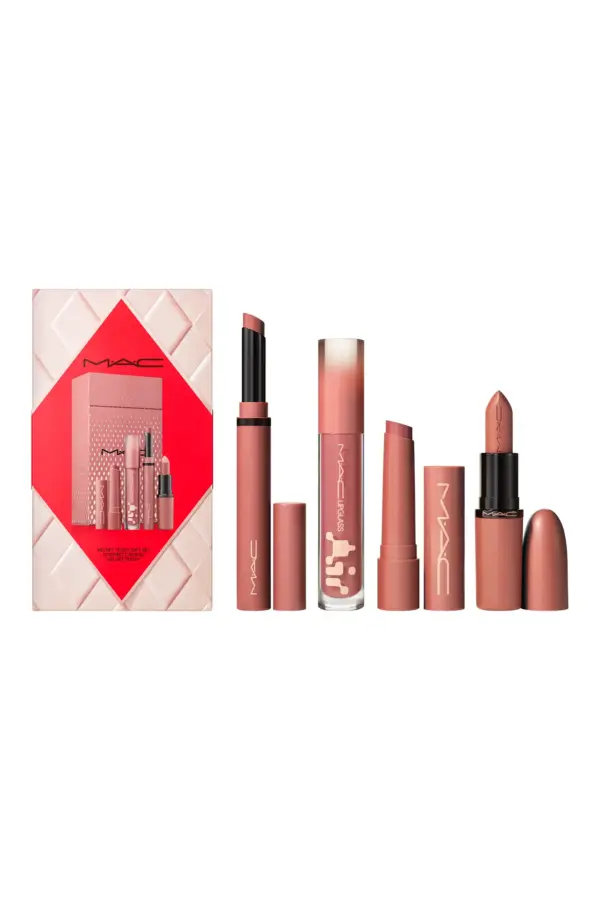 MAC Cosmetics Totally Teddy Lipstick + Lip Gloss Gift Set