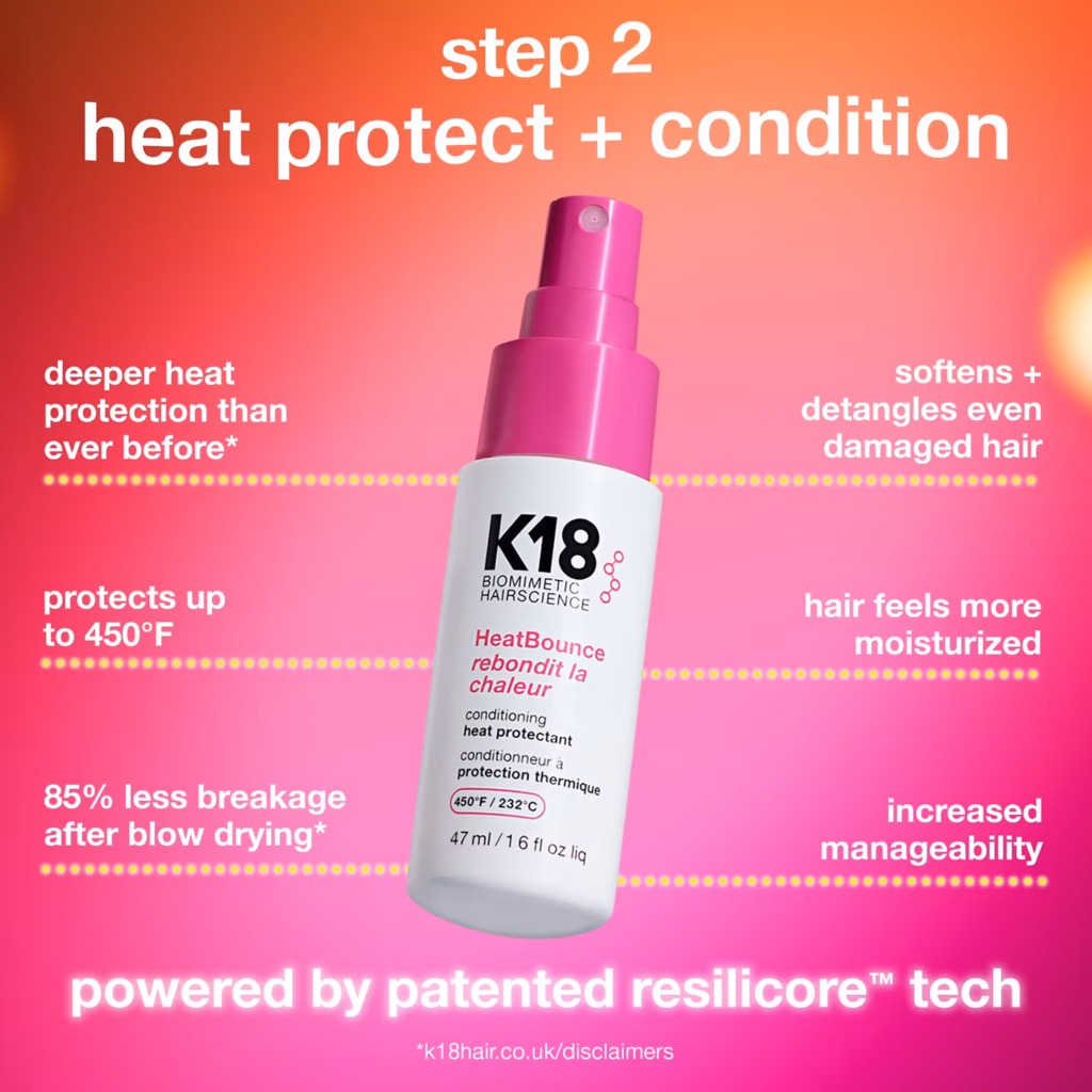 مجموعة K18 Biomimetic Hairscience لتصفيف الشعر المنزلي