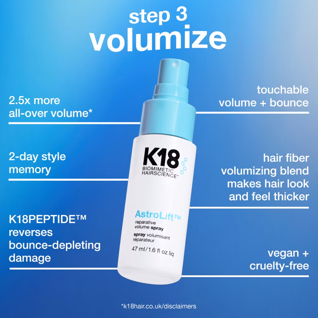 مجموعة K18 Biomimetic Hairscience لتصفيف الشعر المنزلي