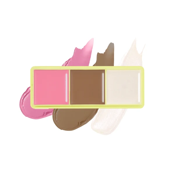 Made by Mitchell Mini Curve Case Cream Blusher, Bronzer & Highlighter Paletter Palette