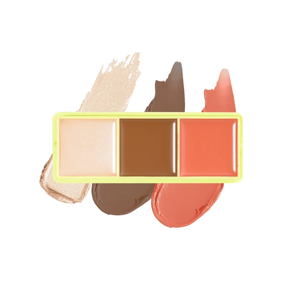 Made by Mitchell Mini Curve Case Cream Blusher, Bronzer & Highlighter Paletter Palette
