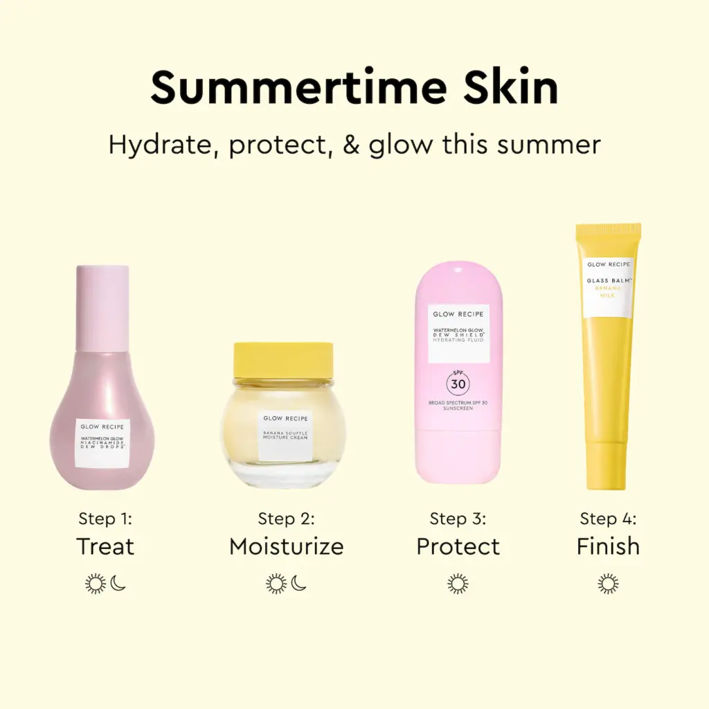 Glow Recipe Banana Moisturizing Cream & Shimmer Lip Treatment Duo
