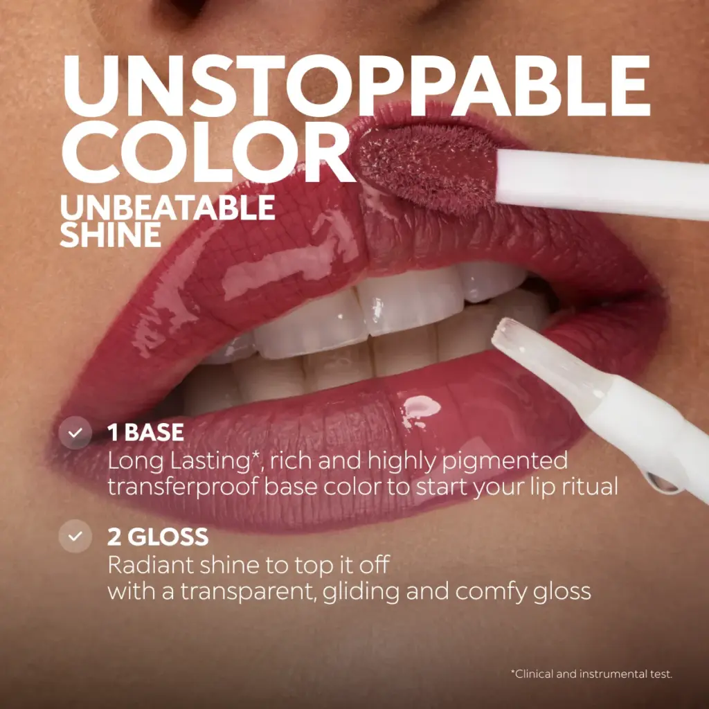 KIKO Unlimited Double Touch Long-lasting base colour and transparent gloss