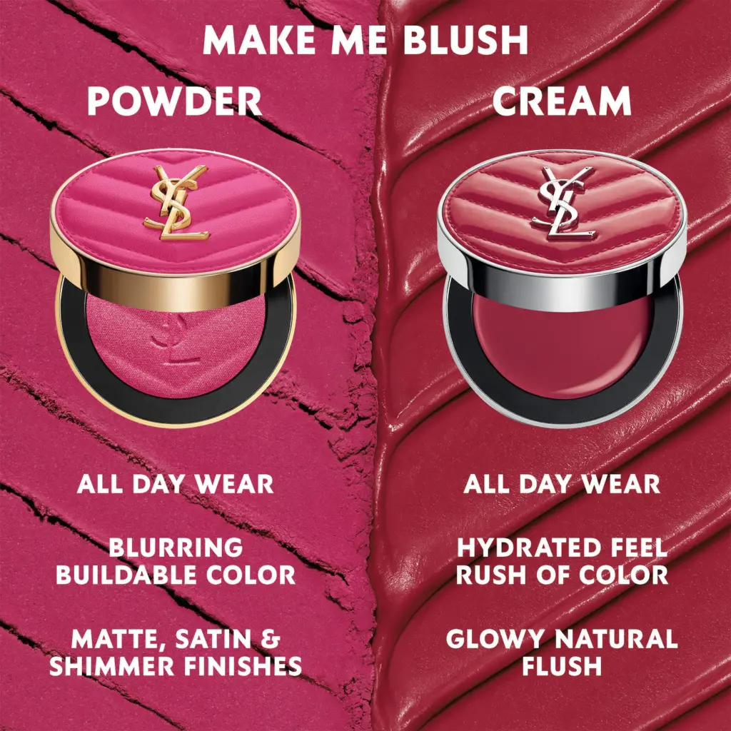 أحمر خدود كريمي طويل الأمد بإشراقة طبيعية من إيف سان لوران (YSL Make Me Blush)