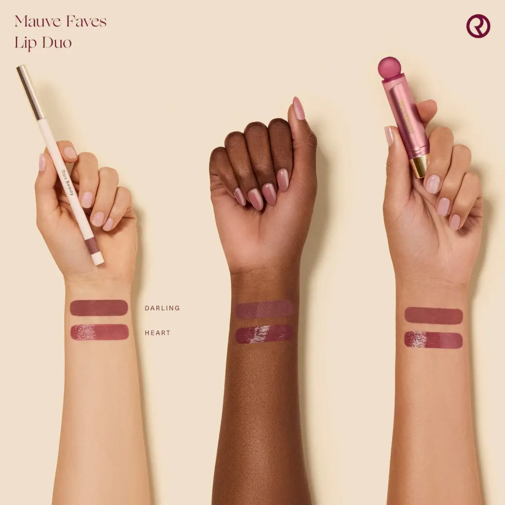 Rare Beauty by Selena Gomez Mauve Faves Lip Duo Makeup Gift Set