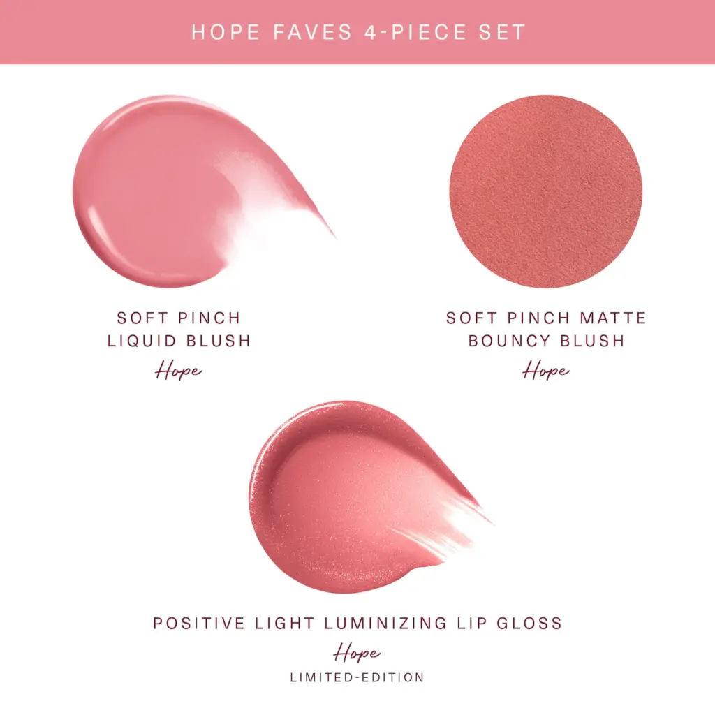 مجموعة هدايا المكياج "Hope Faves" المكونة من 4 قطع من "رير بيوتي باي سيلينا غوميز"