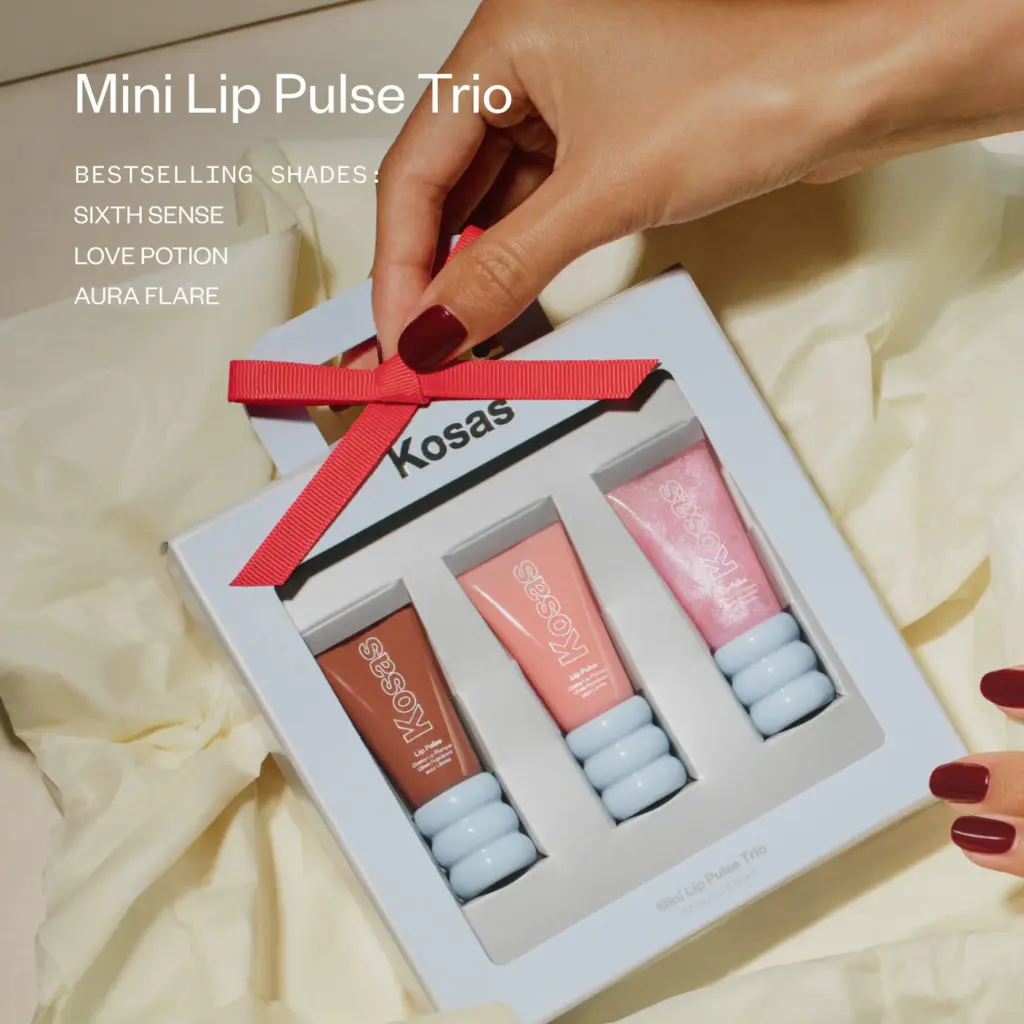كوساس مجموعة هدايا "ليب بولس" (Lip Pulse) المصغرة لملمع ومُكثِّف الشفاه