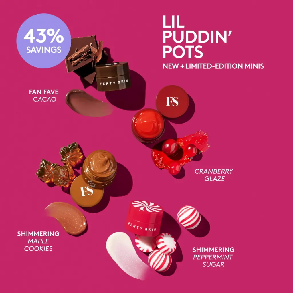 Fenty Beauty by Rihanna Lil Puddin’ Pots Mini Intensive Recovery Lip Mask Set